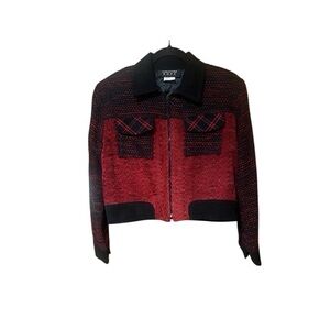 Christina Hope Vintage Zip Up Tweed‎ Jacket